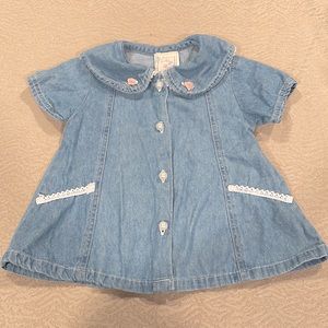 Denim button up top, child 24 months